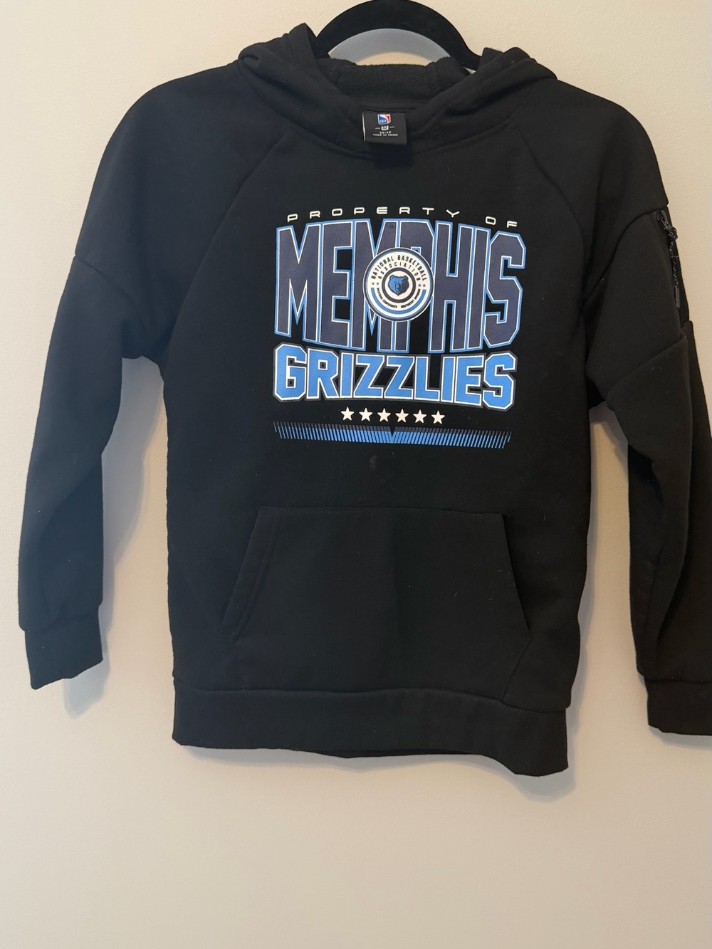 NBA Memphis Grizzlies Kids Black Hoodie Size 10/12